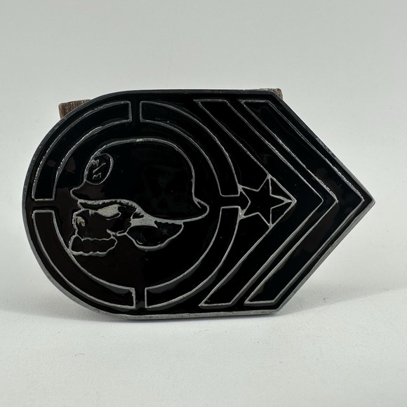 Vintage Metal Mulisha Belt Buckle Enameled Motocross Action Sport‎ Skull Rare - Picture 1 of 9